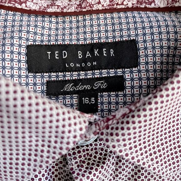 Men’s Long Sleeved Ted Baker Dress Shirt Medium - Picture 2 of 12